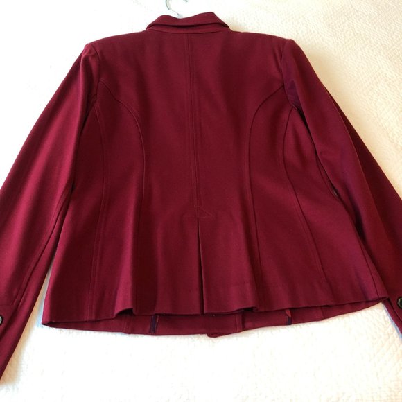 Washable Burgundy Jacket Size 6 - Picture 6 of 11